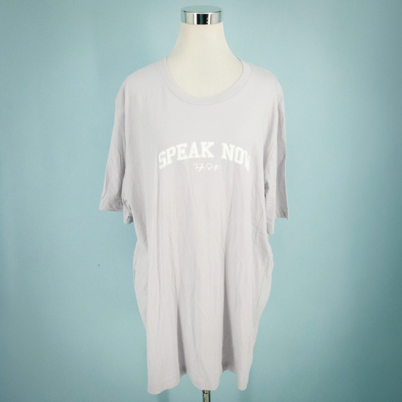 Taylor Swift Plus Size 3X Purple Speak Now Graphic Crew Neck Short Sleeve Top - Picture 1 of 5